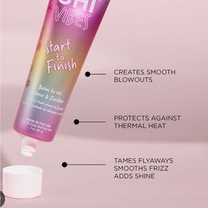 New CHI Vibes Start to Finish Balm-to-Oil Heat Protectant - Pink Multi